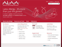 Tablet Screenshot of latexallergyresources.org